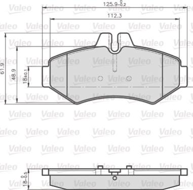 Valeo 872021 - Тормозные колодки, дисковые, комплект autospares.lv