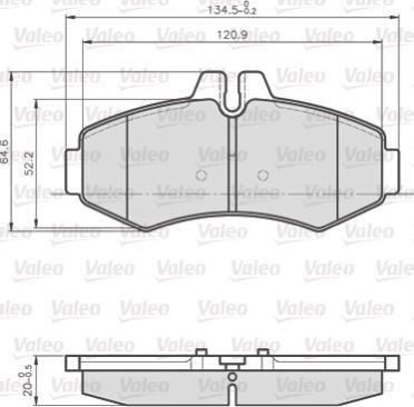 Valeo 872022 - Тормозные колодки, дисковые, комплект autospares.lv