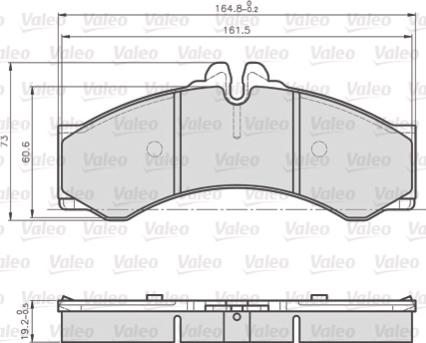 Valeo 872076 - Тормозные колодки, дисковые, комплект autospares.lv