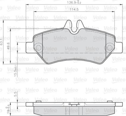 Valeo 872190 - Тормозные колодки, дисковые, комплект autospares.lv