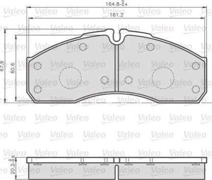 Valeo 872160 - Тормозные колодки, дисковые, комплект autospares.lv