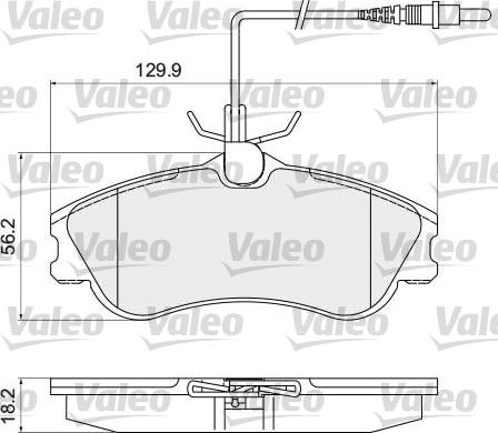 Valeo 872124 - Тормозные колодки, дисковые, комплект autospares.lv