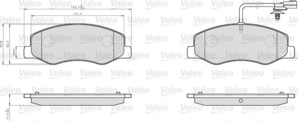 Valeo 872172 - Тормозные колодки, дисковые, комплект autospares.lv