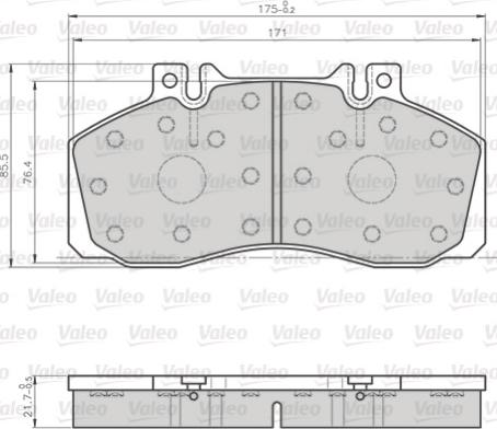 Valeo 872835 - Тормозные колодки, дисковые, комплект autospares.lv