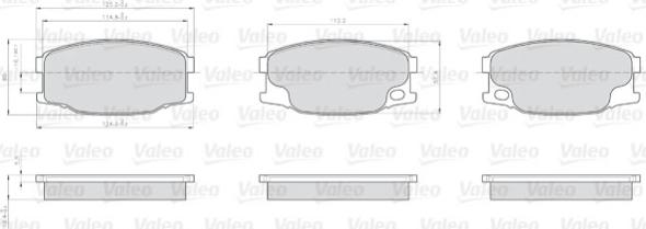 Valeo 872242 - Тормозные колодки, дисковые, комплект autospares.lv