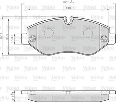 Valeo 872229 - Тормозные колодки, дисковые, комплект autospares.lv