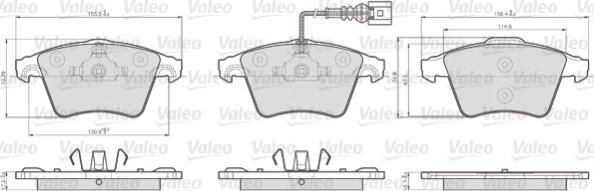 Valeo 872746 - Тормозные колодки, дисковые, комплект autospares.lv