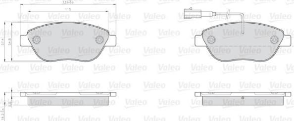 Valeo 872708 - Тормозные колодки, дисковые, комплект autospares.lv