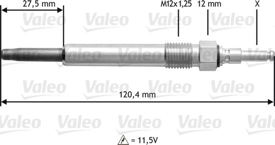 Valeo 345146 - Свеча накаливания autospares.lv