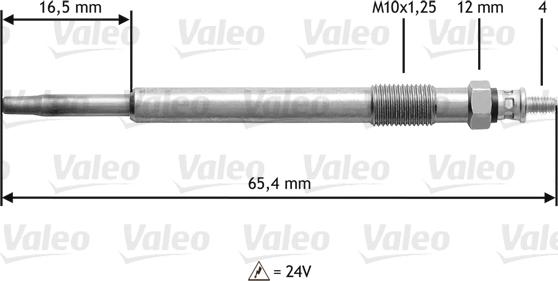 Valeo 345169 - Свеча накаливания autospares.lv