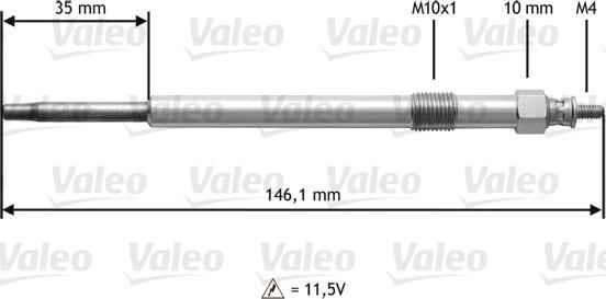 Valeo 345139 - Свеча накаливания autospares.lv