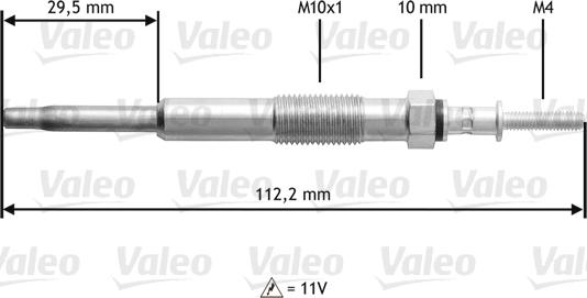 Valeo 345135 - Свеча накаливания autospares.lv