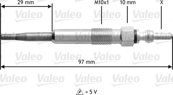 Valeo 345125 - Свеча накаливания autospares.lv