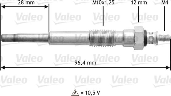 Valeo 345209 - Свеча накаливания autospares.lv