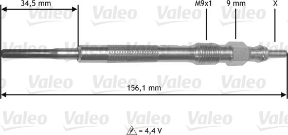 Valeo 345219 - Свеча накаливания autospares.lv