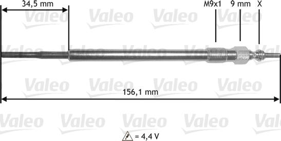 Valeo 345218 - Свеча накаливания autospares.lv