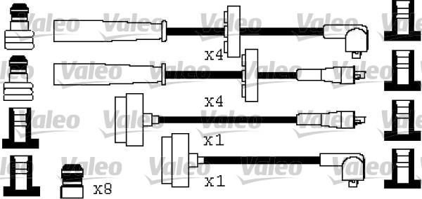 Valeo 346521 - Комплект проводов зажигания autospares.lv