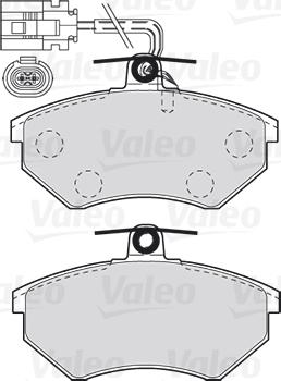 Valeo 301982 - Тормозные колодки, дисковые, комплект autospares.lv