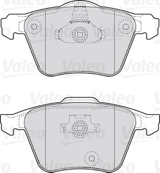 Valeo 301657 - Тормозные колодки, дисковые, комплект autospares.lv