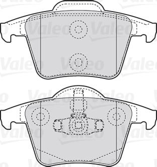 Valeo 301829 - Тормозные колодки, дисковые, комплект autospares.lv