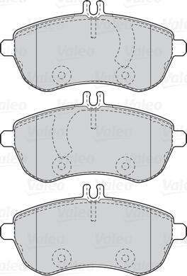 Valeo 670963 - Тормозные колодки, дисковые, комплект autospares.lv