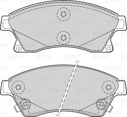 Valeo 670071 - Тормозные колодки, дисковые, комплект autospares.lv