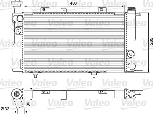 Valeo 310892 - Радиатор, охлаждение двигателя autospares.lv