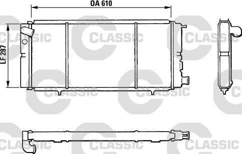 Valeo 310827 - Радиатор, охлаждение двигателя autospares.lv