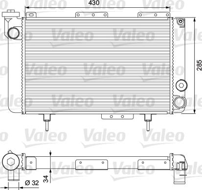 Valeo 383463 - Радиатор, охлаждение двигателя autospares.lv