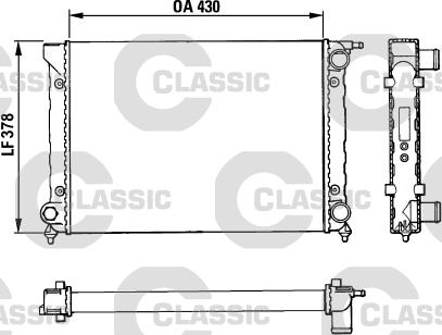 Valeo 383820 - Радиатор, охлаждение двигателя autospares.lv