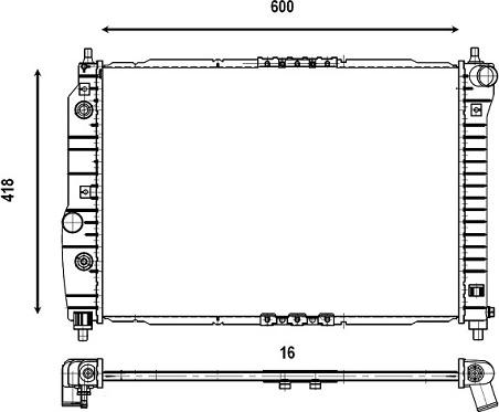 Valeo 376166 - Радиатор, охлаждение двигателя autospares.lv