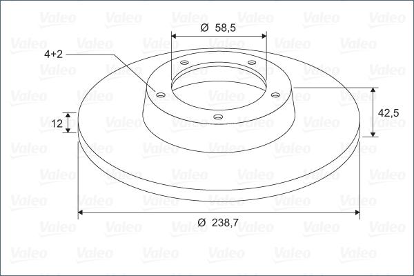 Valeo 297973 - Тормозной диск autospares.lv