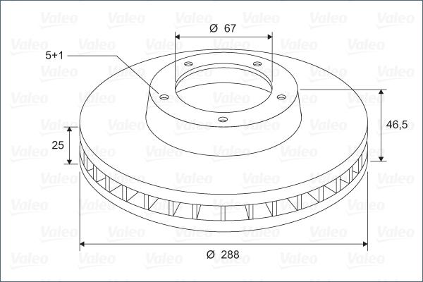 Valeo 297467 - Тормозной диск autospares.lv