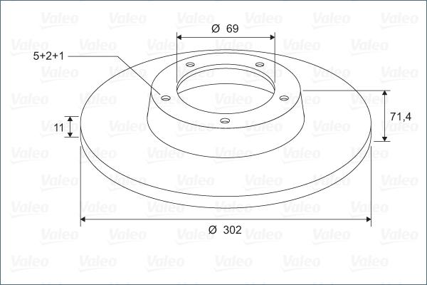 Valeo 297609 - Тормозной диск autospares.lv