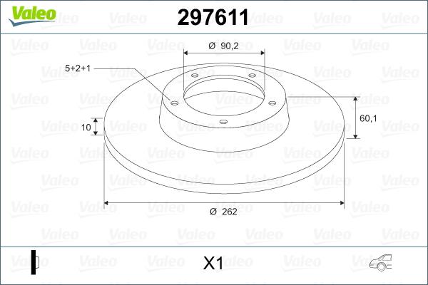 Valeo 297611 - Тормозной диск autospares.lv