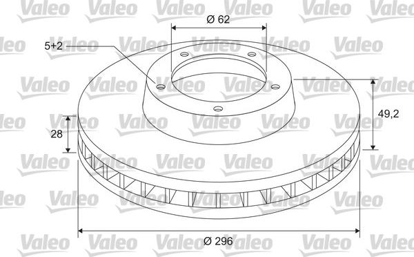 Valeo 297168 - Тормозной диск autospares.lv