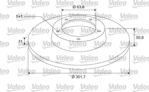 Valeo 297101 - Тормозной диск autospares.lv