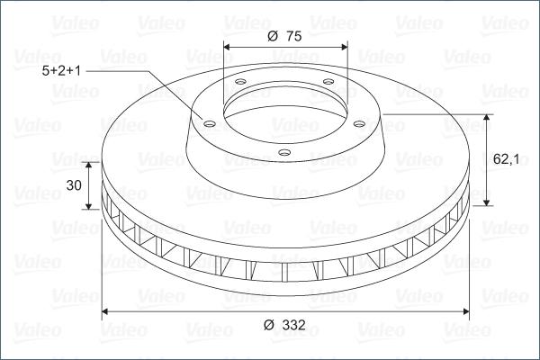 Valeo 297808 - Тормозной диск autospares.lv