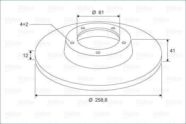 Valeo 297802 - Тормозной диск autospares.lv