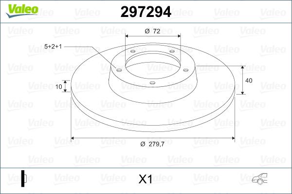 Valeo 297294 - Тормозной диск autospares.lv