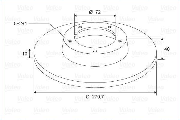 Valeo 297851 - Тормозной диск autospares.lv