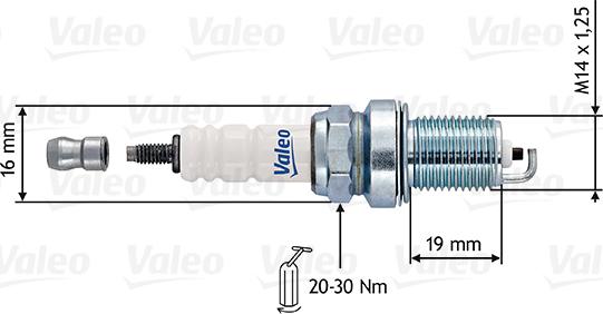 Valeo 246911 - Свеча зажигания autospares.lv