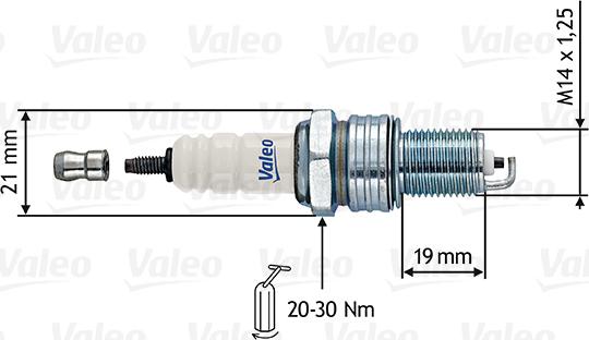 Valeo 246854 - Свеча зажигания autospares.lv