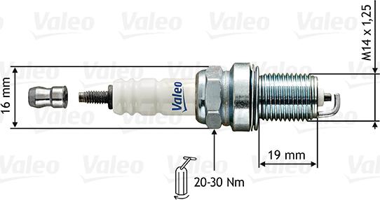 Valeo 246853 - Свеча зажигания autospares.lv