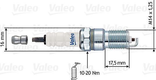 Valeo 246883 - Свеча зажигания autospares.lv