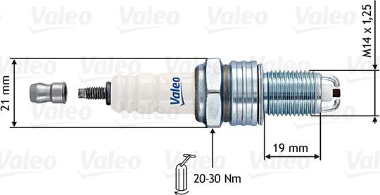 Valeo 246887 - Свеча зажигания autospares.lv