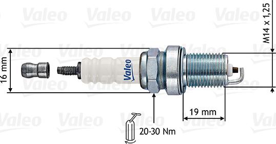 Valeo 246870 - Свеча зажигания autospares.lv