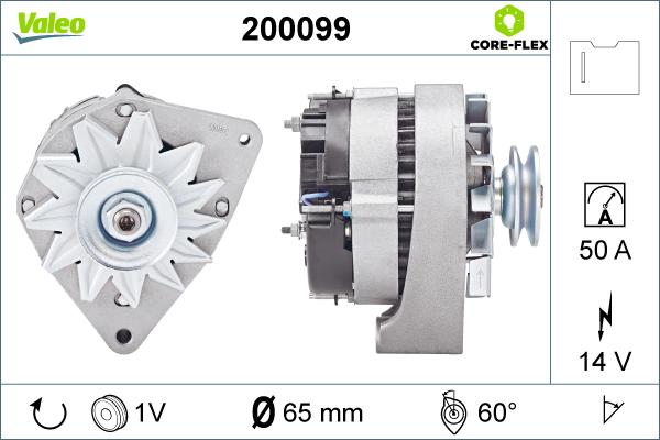 Valeo 200099 - Генератор autospares.lv