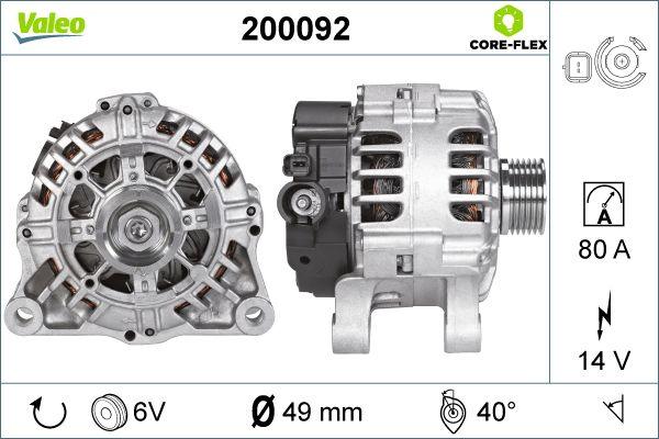 Valeo 200092 - Генератор autospares.lv