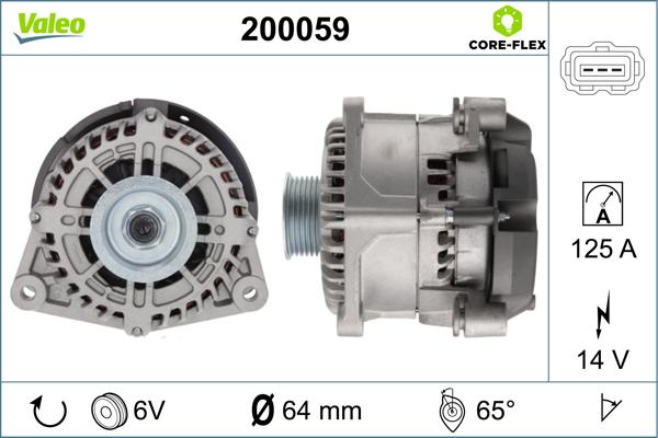 Valeo 200059 - Генератор autospares.lv